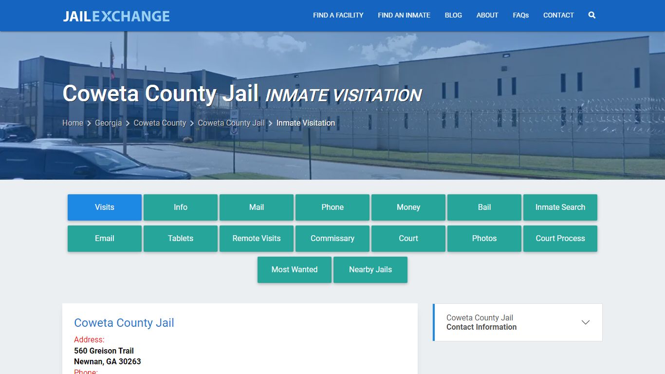 Inmate Visitation - Coweta County Jail, GA - Jail Exchange