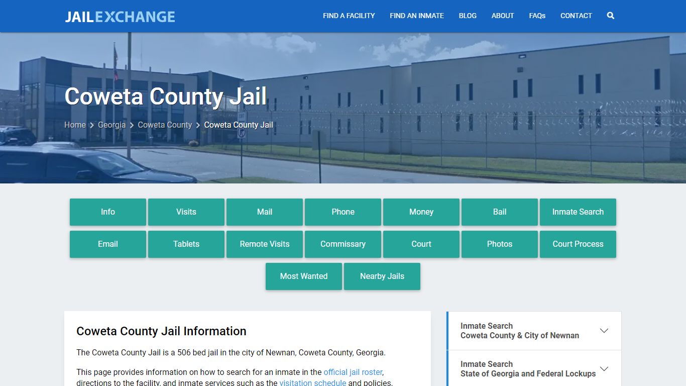Coweta County Jail, GA Inmate Search, Information